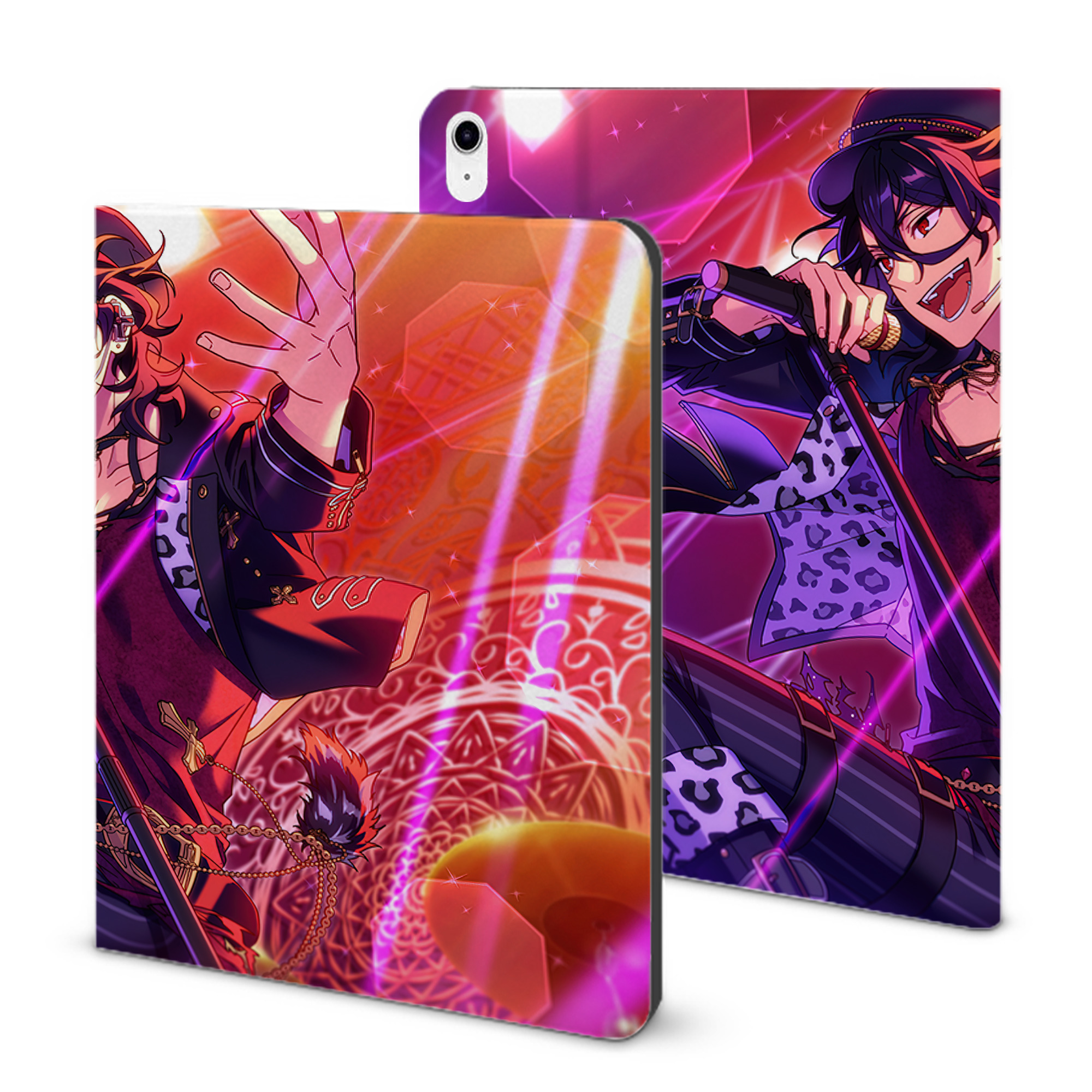 （画像用） あんさんぶるスターズ! Ensemble Stars IPad ケース ブック型 PUレザー TPU 耐衝撃 軽量 薄型 ペン収納なし 全面保護 IPad 各モデル対応